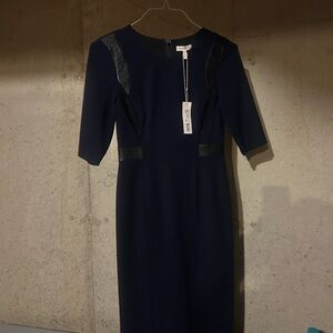 Rebecca Taylor Midnight Blue Long Sleeve Dress